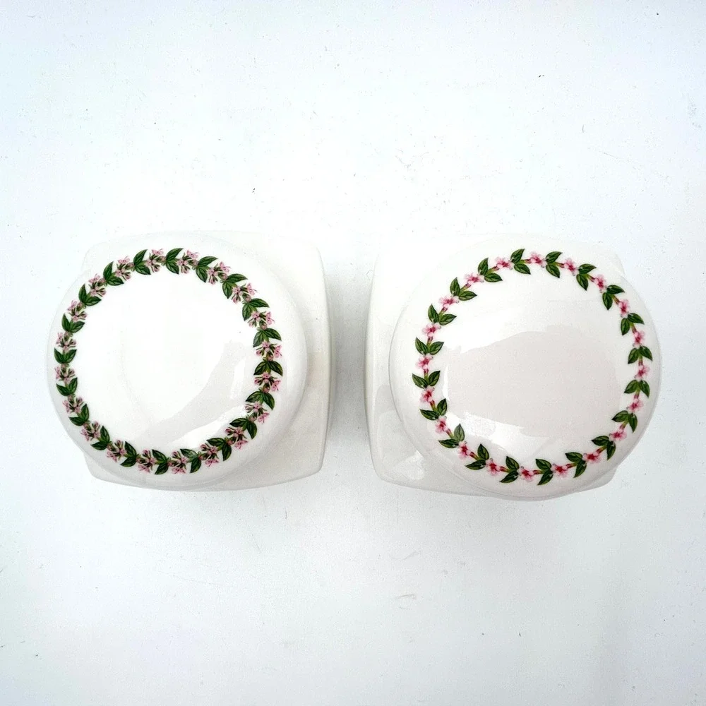 Vintage Maxwell & Williams White Porcelain Ceramic Canister Set Thyme & Oregano